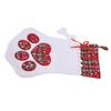 Xmas Stocking Large Capacity   Plaid Pet Foot Hanging Stocking Decoration for Present Bag