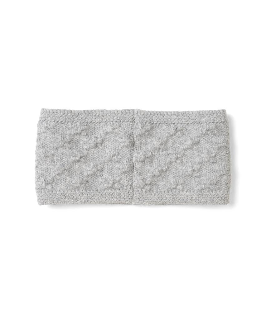 THE COLDEST MOMENT Tcm Cross Knit Head Band (Grey)