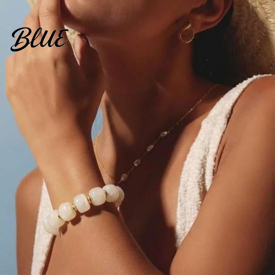 Easy Match Wristwear Women Bracelet Bohemian Style Multi-Layered Resin Beaded
