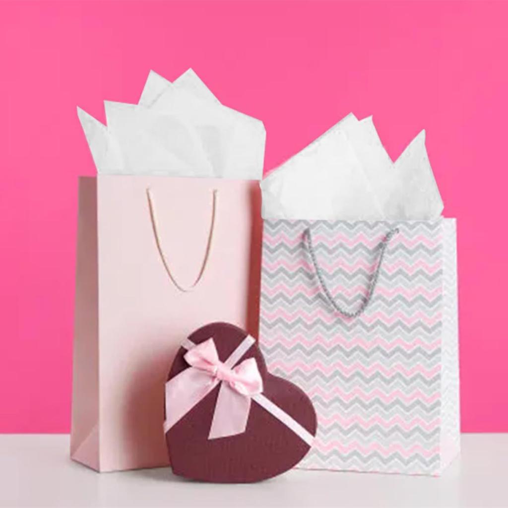 60 Sheets White Tissue Paper for Packaging Gift Bags Decoration Wrapping Tissue Paper Bulk for DIY Art Crafts Birthday Wedding Halloween, 14 X 20