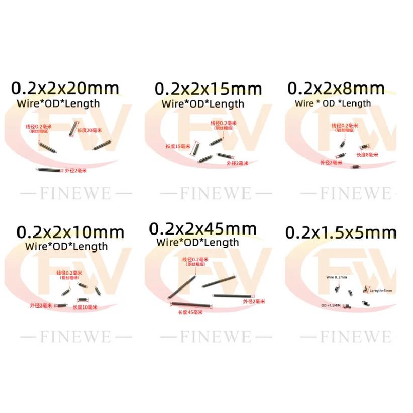 10PCS  Wire 0.2mm Length 5-50mm Stainless Steel  Mini Spring  DIY Mechanical Samll  Tension Spring