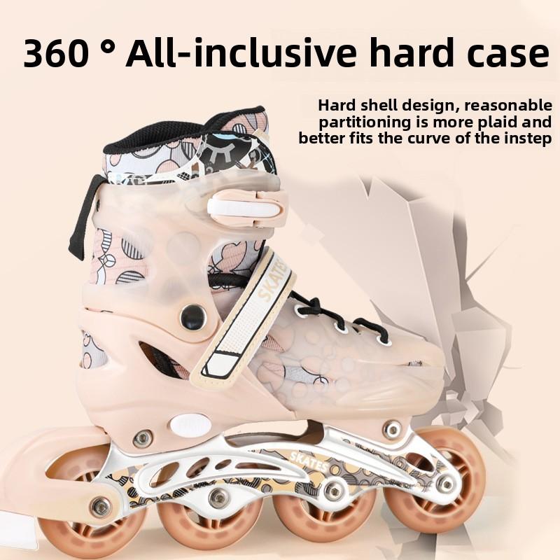 Patinaj cu role inline profesional pentru copii, începători, bărbați și femei, adulți, carcasă dură, patine cu role de protecție pentru patinaj