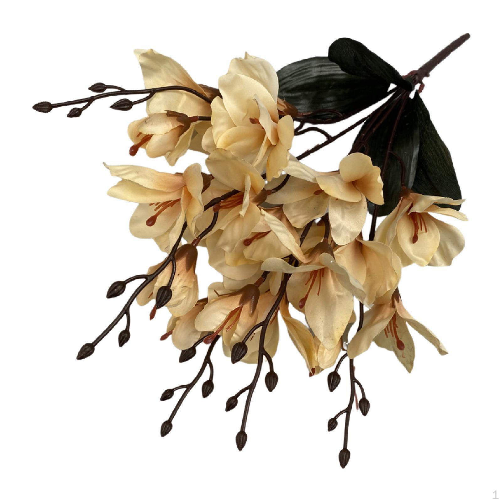 

Artificial Magnolia Flowers Faux Flower Table Centerpiece Lifelike for Office Dining шампанского