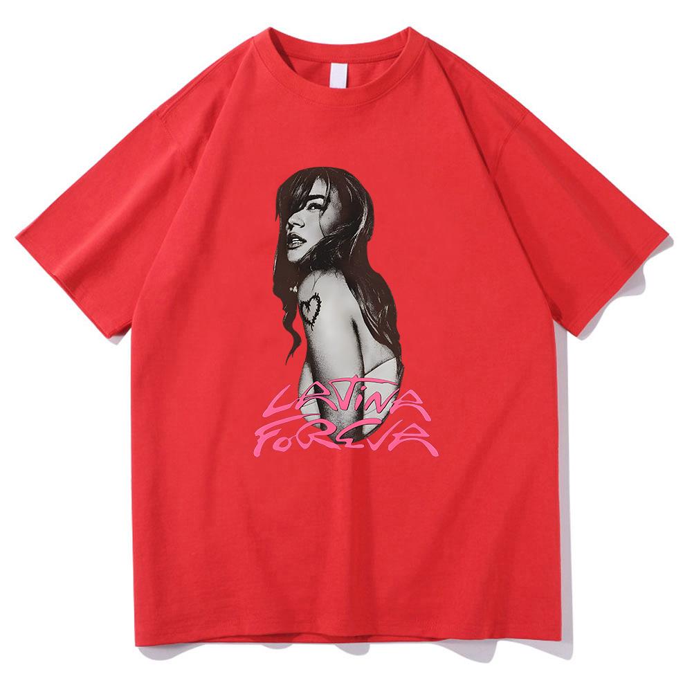 2025 New Karol G Cotton T-shirts Karol G LATINA FOREVA Tees Men Women Short Sleeve Retro Casual Tshirts Aesthetic Y2K Top Casual