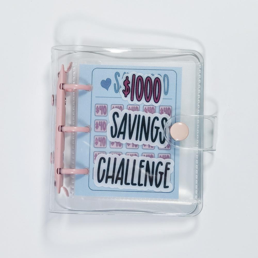 Cross-border Mini Cash Saving Binder: Loose-leaf Money Bag and Savings Challenge Book