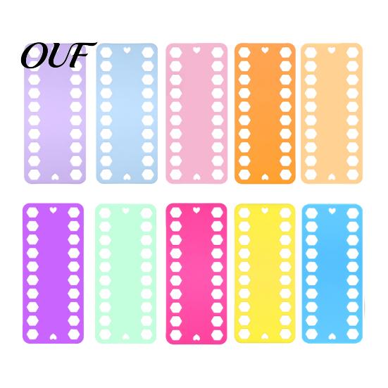 DIY Embroidery Supplies 10Pcs Plastic Thread Winding Board, 10 Colors Floss Organizer, Cross Beginners Accessories Stitch Holder Bobbin for