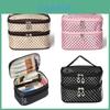 Makeup Bag Portable Travel Organizer With Double Zipper For Women Daily Use