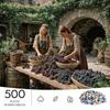 500pcs/Puzzle Game for Training Endurance And Logical Thinking - Exquisite Puzzle - (Courtyard Selection of Grapes for Brewing) Suitable for Living Ro
