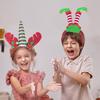 Cute Christmas Hat Tree Headband with Glitter Funny Hat Hair Hoop Novelty Party Headdress Headwear Party