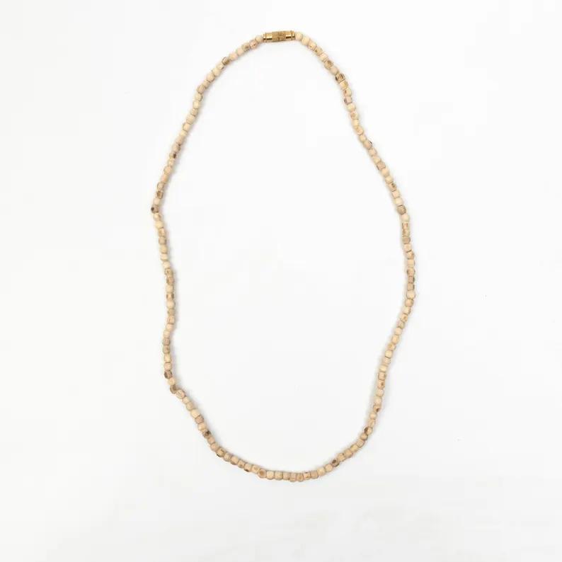 Tulsi Mala Kanthi – Authentic Tulsi Wood Beads Necklace for Hindu Prayer, Spiritual Healing & Meditation Mala –Religious Gift for Men & Women