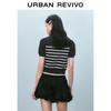 UR Women's Contrast Stripe Bow Knit Top