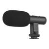 Portable Stereo Microphone Video Recording Mic 3.5mm TRS Plug Built in Rechargeable Battery for DSLR Cameras Camcorder