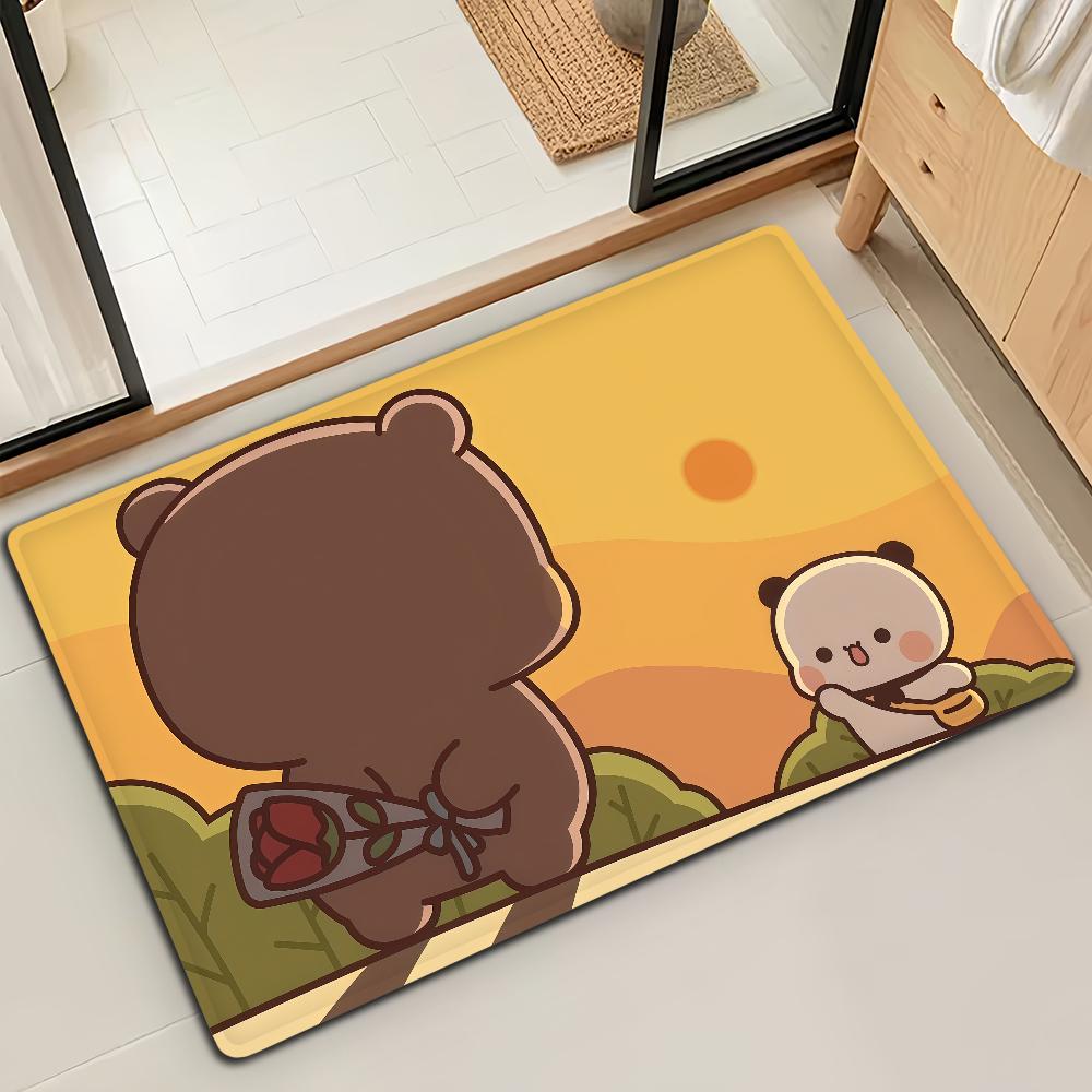 Bubu Dudu Cartoon Anime Door Mat Bath Microfiber Decorative Versatile Flannel Floor Mat Quick Dry Absorbent Non-slip Sole