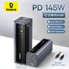 Baseus Павербанк 145 Вт 20800 мАг Подвійний USB A USB C PD 100 Вт Швидка зарядка Цифровий дисплей Портативний PowerBank для ноутбука, телефону, Steam Deck