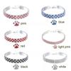 Jewelry for Small Dog Necklace Cats Footprints Pet Pendant Dog Collars Pet Supplies Cat Collar