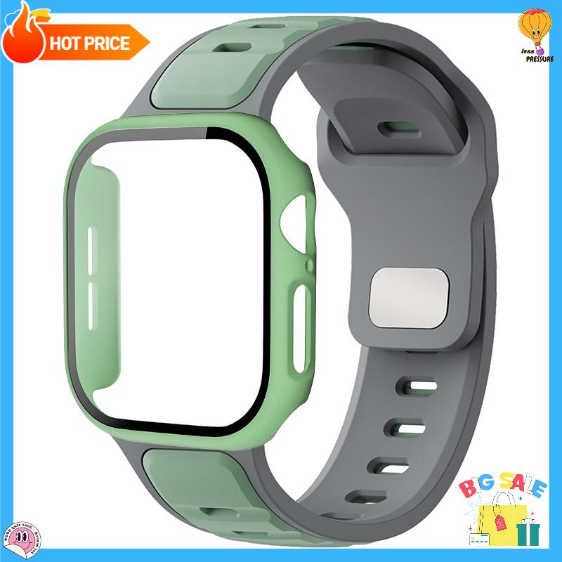 Screen PC Cover +Silicone Sport Strap For Apple Watch Series 11 10 9 8 7 6 5 4 SE 3 Soft For Iwatch 46mm 42mm 45 44 41 40 38mm