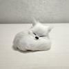 Simulated Fox Model Realistic Artificial Fur Sleeping Fox Figurine Mini Animal Statue Home Office Decoration Ornament Animal Lovers Gift