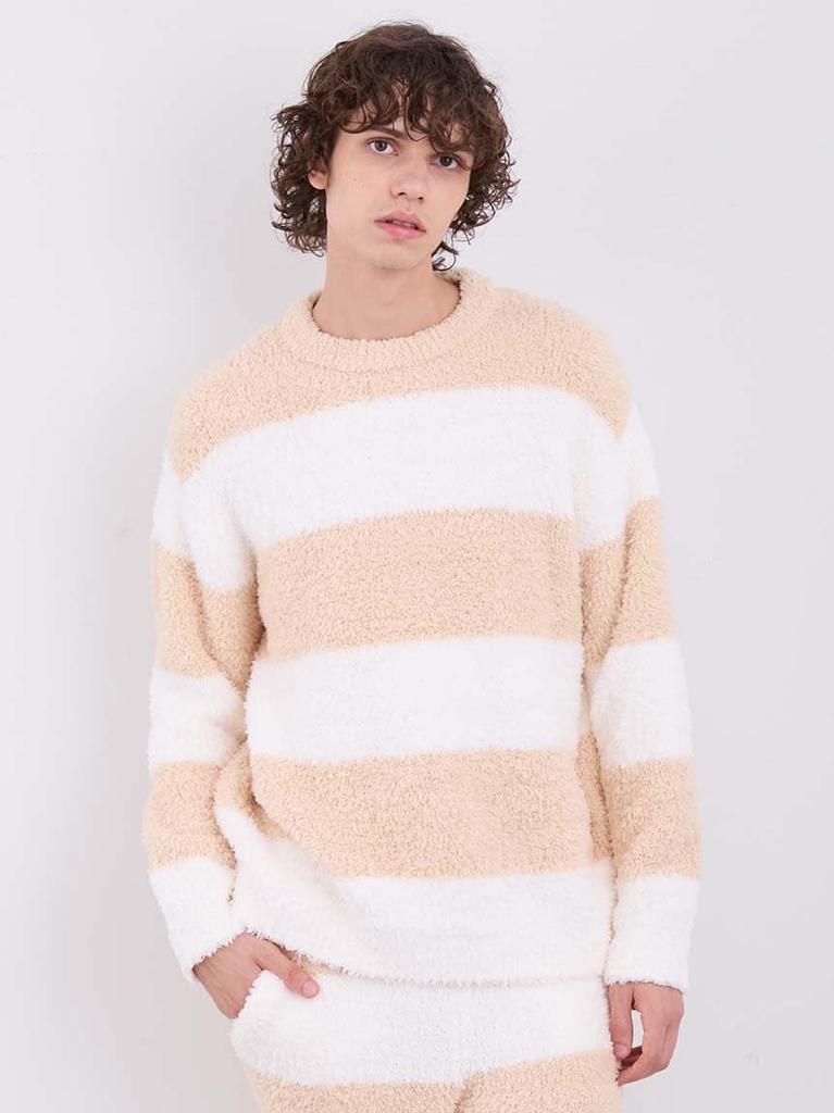 Gelato Pique HOMME Gelato 2 Striped Pullover PMNT245906 YEL M Men's