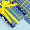 43x300cm Gift Wrapping Paper Blue Plaid Birthday Valentines Day Bouquet Packaging Paper Wedding Baby Shower DIY Decoration Paper