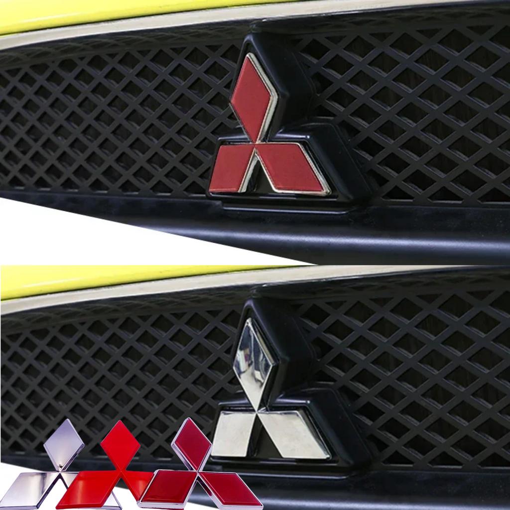Car Front Hood Emblem Rear Trunk Badge Sticker for Mitsubishi Lancer 9 Pajero ASX Outlander Galant Mirage Accessories Decal Logo