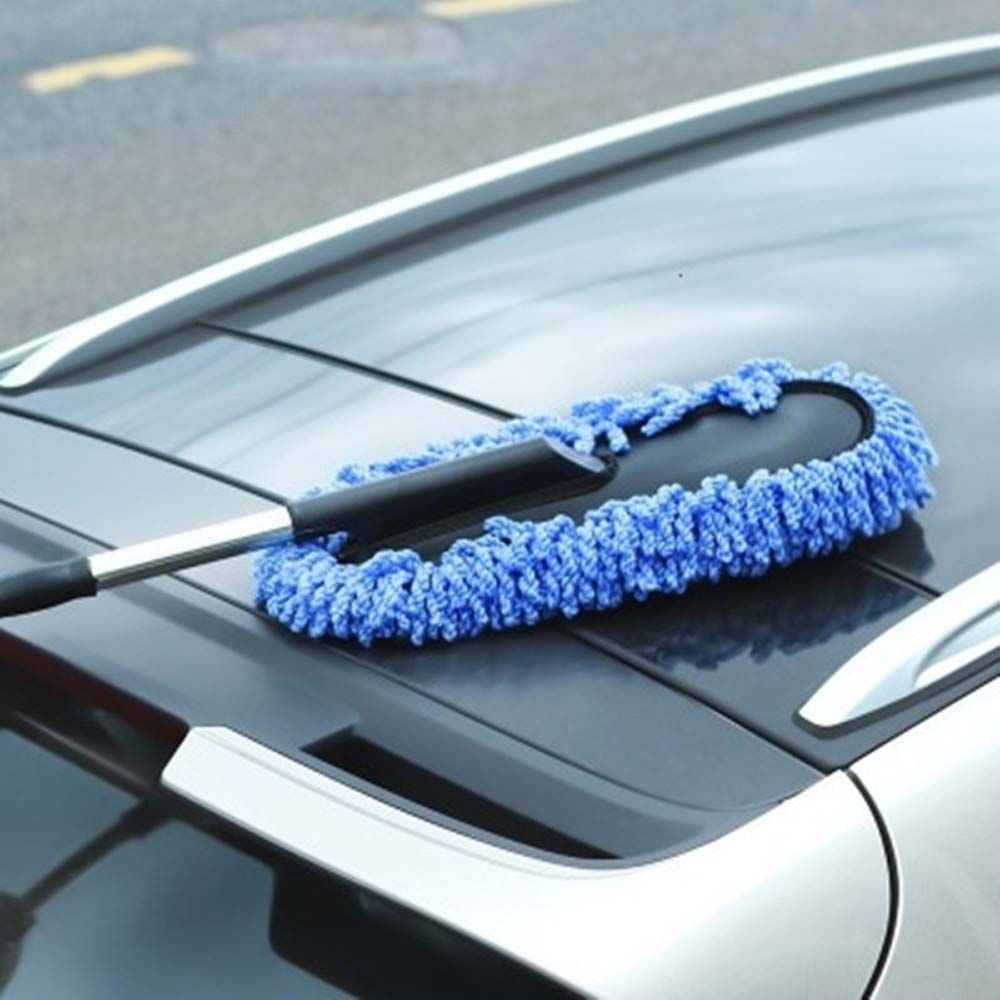 Soft Bristle Car Wash Brush Retractable Handle Car Duster Special Mop Car Cleaning Mop  Home Use