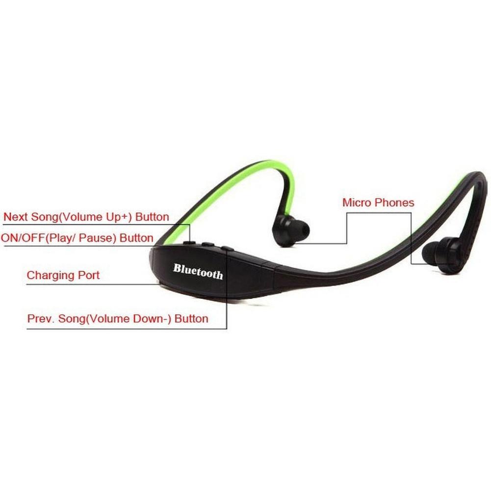 Wireless Bluetooth Sports Headphones Headset Earphones With Hands Free Calling For IPhone IPad Samsung HTC Sony Phones