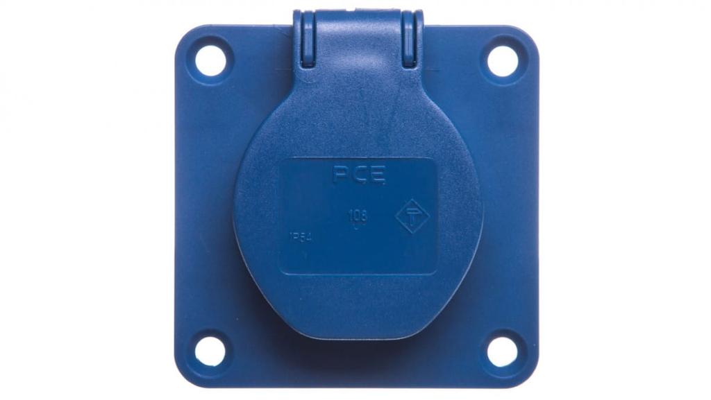 Gniazdo Tablicowe 10/16A 2P+Z 230V /70X70/ Niebieskie 108-7B