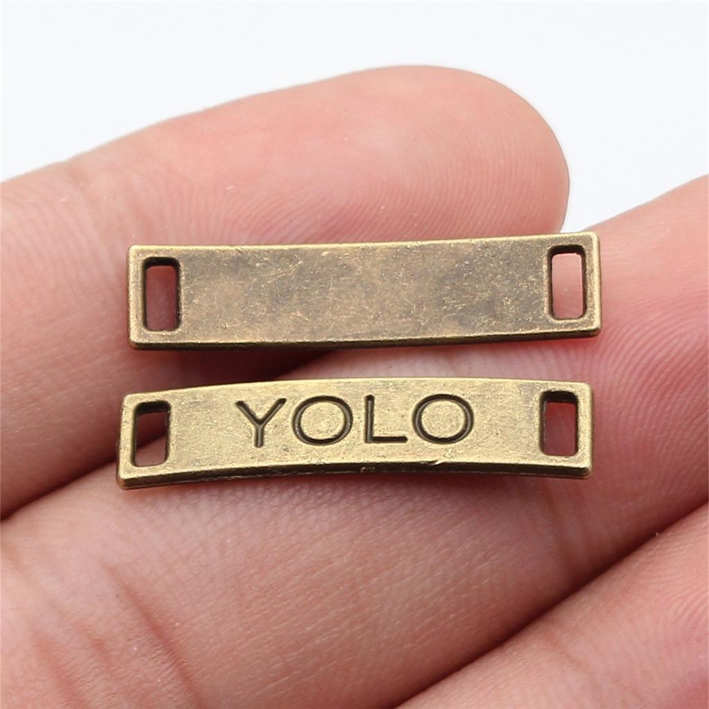 Letter Plate Connectors Alphabet A-Z Antique Bronze Zinc Alloy Jewelry Making Craft Parts DIY Connect Parts