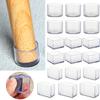 Juego de 4 almohadillas de silicona transparentes de PVC para patas de mesa y silla, con base redonda, antideslizantes, para muebles.
