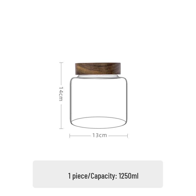 Food Grade Sealed Glass Storage Jar for Tea, Coffee & More