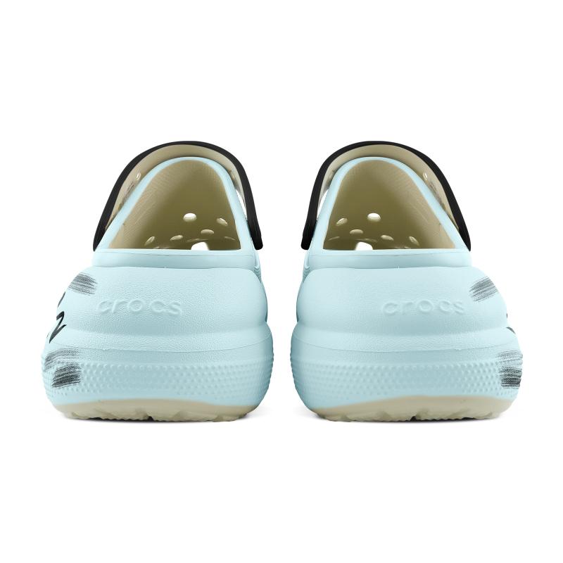 Crocs Crush Clog Diamond EVA Couple Street Hip Hop Graffiti American Decorative Buckle Hole Shoes Unisex Pale Teal