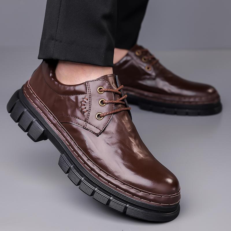 Fashion Classic Dress Flats 2025 New Leather Mens Oxford Shoes High Quality Non-slip Man Casual Shoes Comfortable Formal Dress Footwear