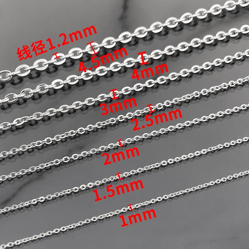 Stainless Steel Flat 'O' Chain: Jewelry Accessories for DIY Necklaces, Bracelets, Tassels, Fine Chains & Extensions.