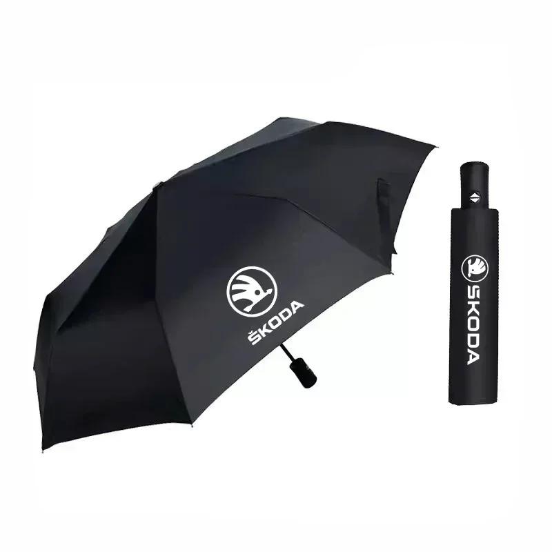 

Car Sticker 2025 New Car Emblem Fully Automatic Folding Umbrella Sunscreen Parasol For Skoda Octavia Mk3 Fabia Yeti Kamiq Kodiaq чёрный