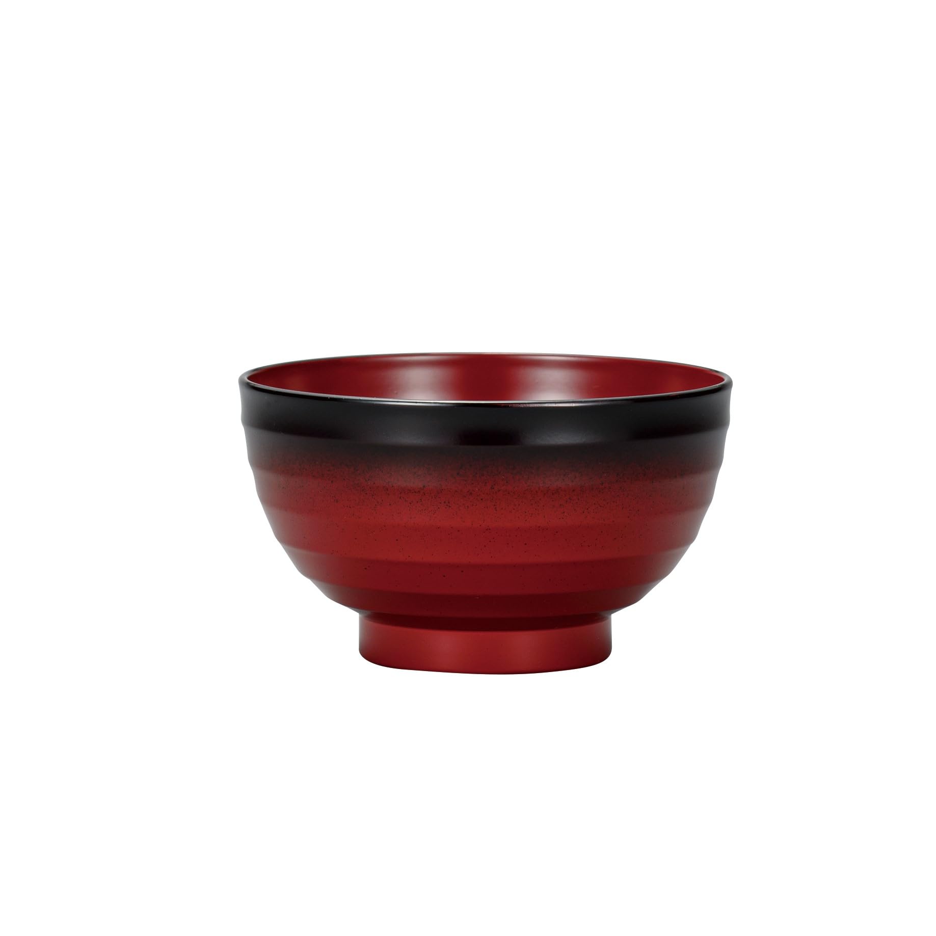 Miyamoto Sangyo MIYAMOTO JAPAN Lacquered Flat Soup Black with Red H7 143041 Bowl, Interior, Size Approx. 12