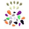 100PCS Mini Scary Skull Heads Statue Plastic Micro Landscape Halloween Skull Miniature Figurine Pranky Prop Luminous