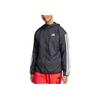 adidas Essentials 3-Streifen Windbreaker Schwarz/Weiß Herren Streetwear JE6325