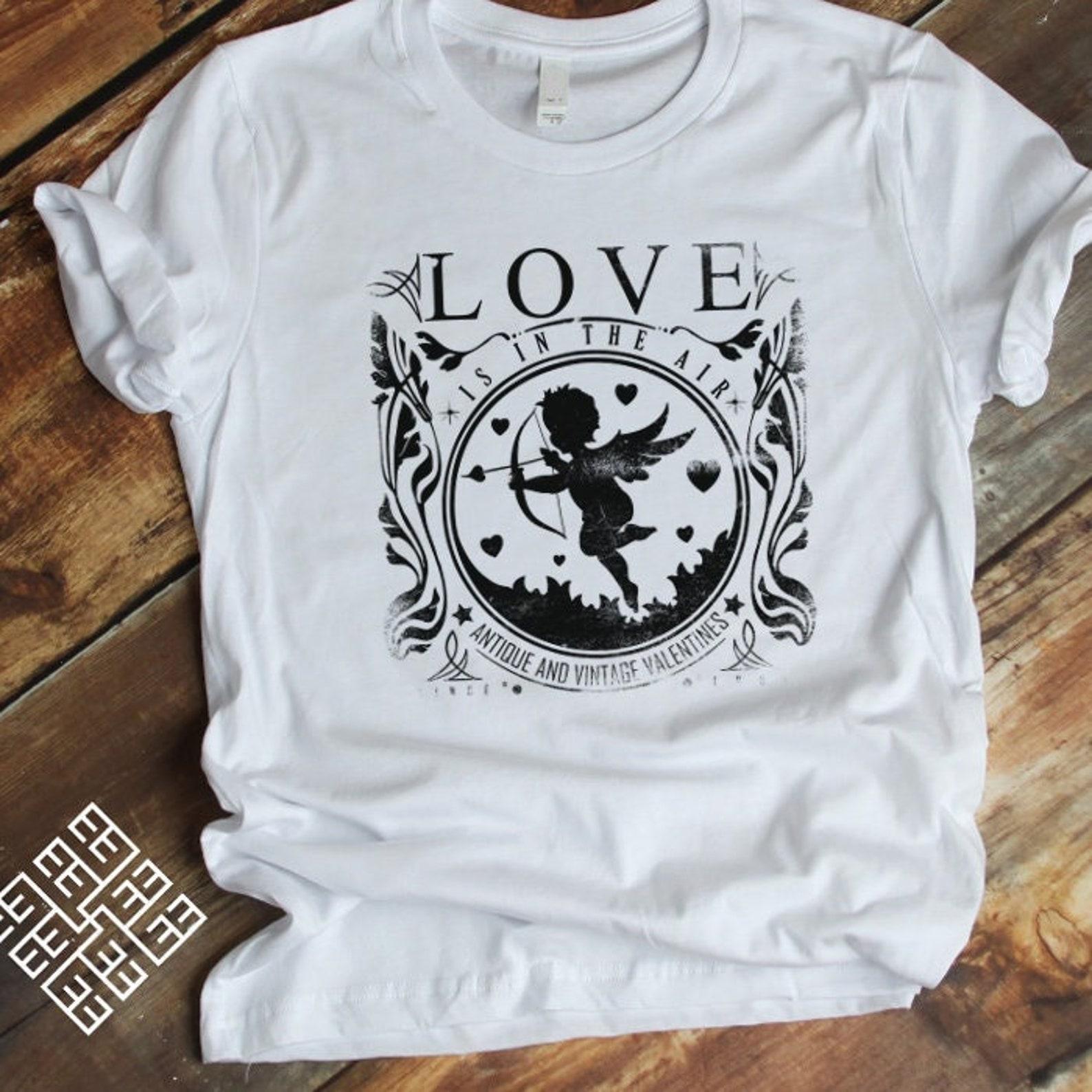 Valentine Angel T shirt, Valentine T shirt, Love Is InThe Air, Cupidon T shirt, Valentine s Day Gift, Couples T shirt S