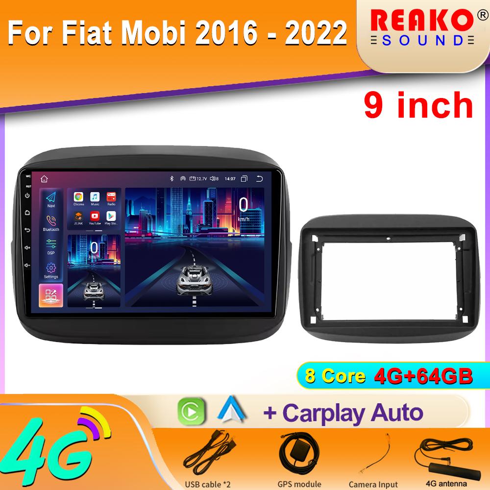 4G Pentru Fiat Mobi 2016 - 2022 Radio Auto Recorder Multimedia Player Video Navigație GPS CarPlay Stereo Android Auto DVD