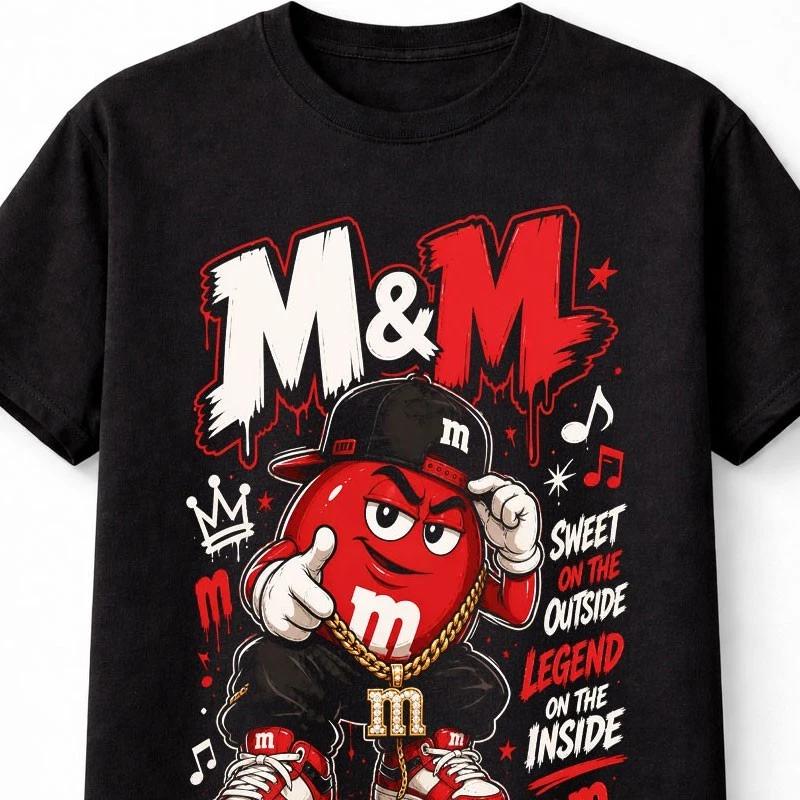 MM Candy Rap Character Eminem Sweet Legend Graphic Funny Unisex TShirt S