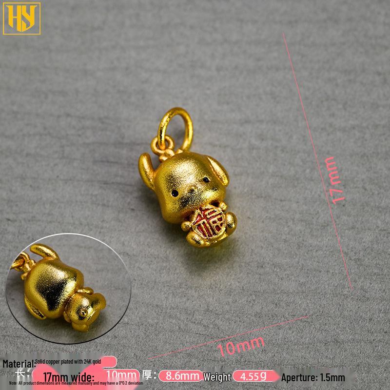 Gold-Plated Copper Doraemon & Animal Charms for DIY Bracelets & Necklaces
