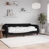 Vidaxl Sofa Z Materacem Do Spania, Czarna, 80X200 Cm, Aksamit