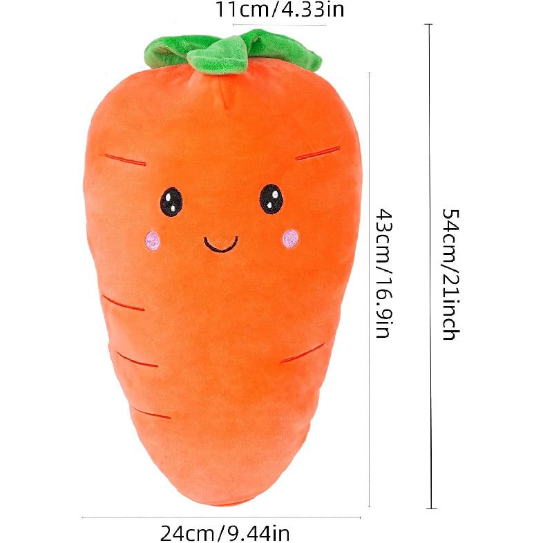 ASkinds Cartoon Carrot Plush Toy Cute Carrot Shape Pillow Stuffed Carro t Toy Soft Doll for Kids Girls