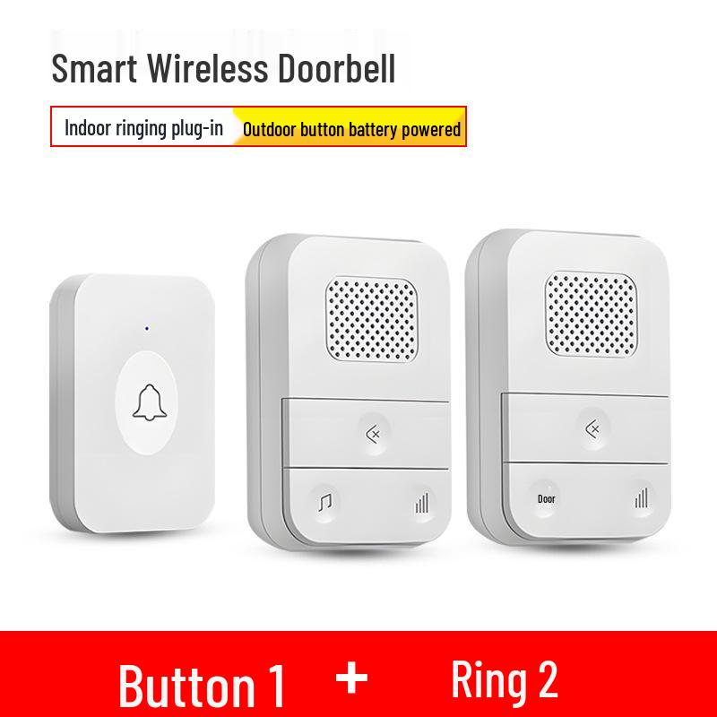 Wireless Self-Powered Waterproof Doorbell with Long Range and High Volume for Homes and Elderly Paging