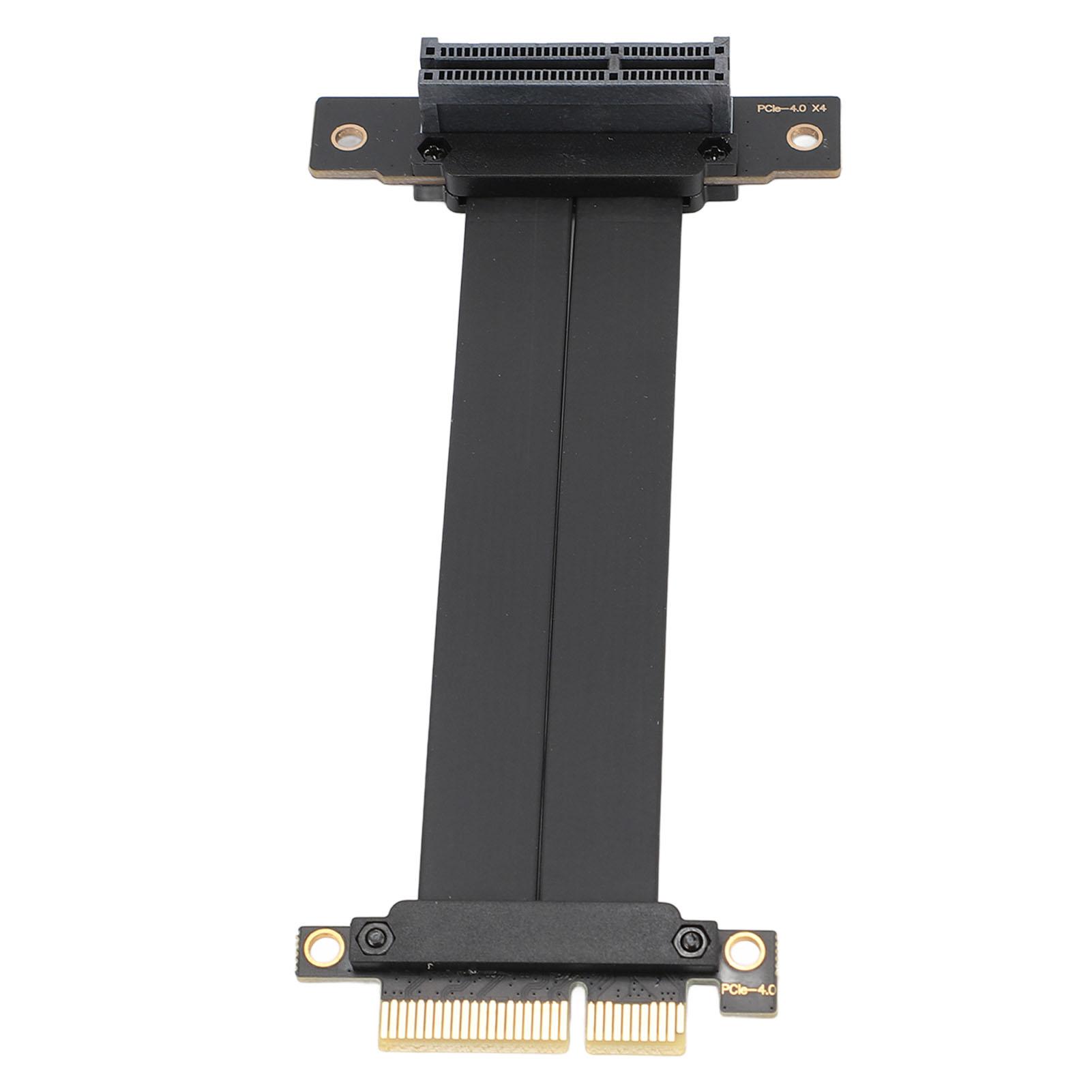 PCIE 4.0 Extension Cable 16Gbps 180 degrees Male 90 degrees Female 64PIN Copper Conductor PCIE 4.0 X4 Extension Cord