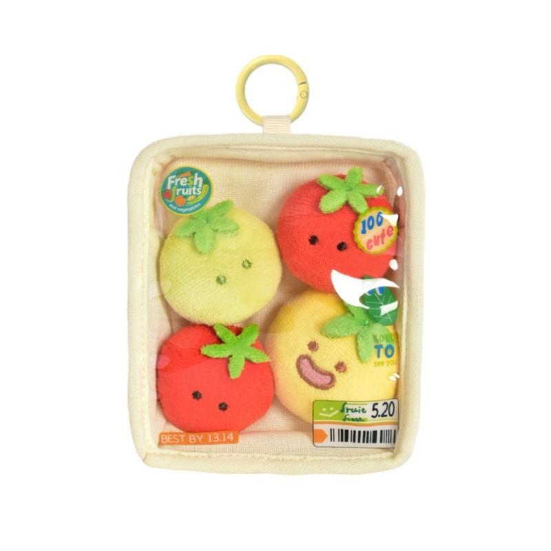 Vegetable Cute Cartoon And Fruit Platter Plush Toy Pendant For Bag Decoration