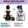 Adjustable Magnetic Posture Corrector Belt Back Support Brace for Shoulder Lumbar Pain Relief