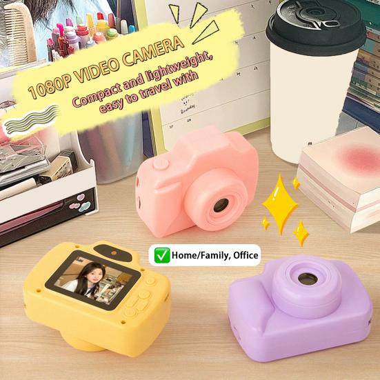 

Детская мини-цифровая камера HD-совместимая 1080P видеоблог Компактная легкая передняя и задняя камера-рекордер