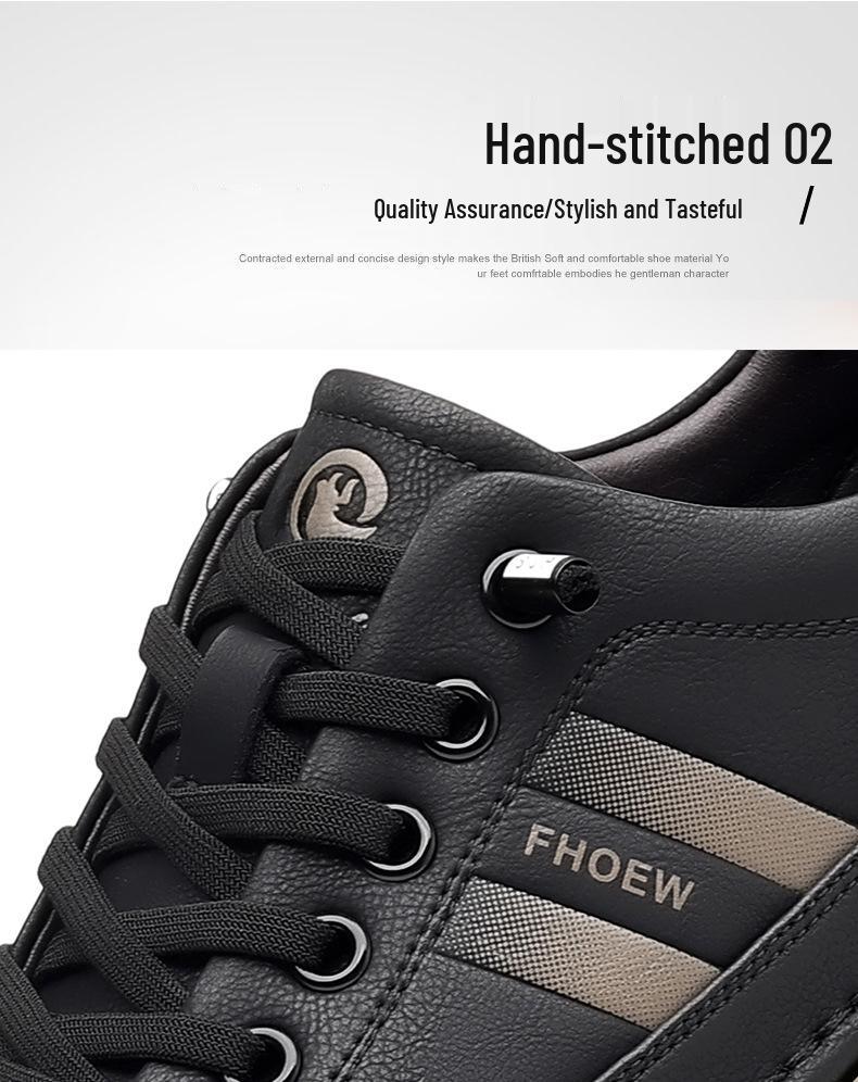 Xijue Bull 2025 Autumn/Winter Men's Casual Leather Shoes - Soft Sole and Upper