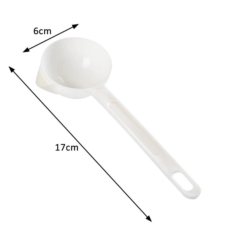 

1 шт. противоскользящий дизайн ложки для еды столовые приборы дуршлаг PP длинная ложка кухонное сито половник для риса суповая ложка однотонный цвет белый